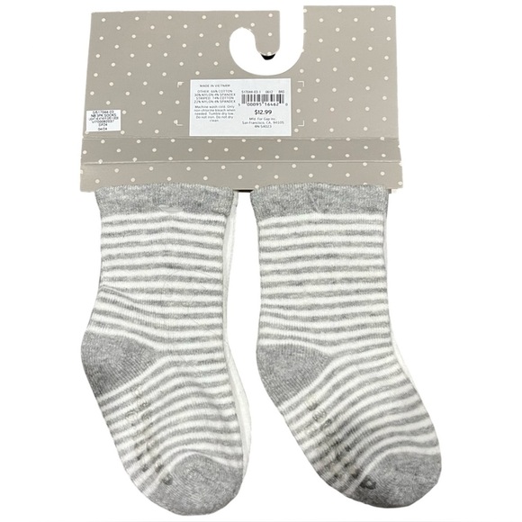 NWT Baby GAP Gray 3pk Socks size 6-12m - Picture 2 of 2